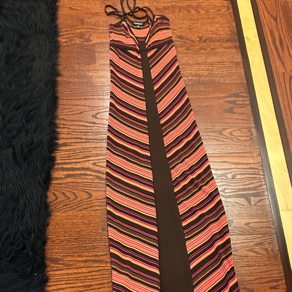 Bebe Multicolor Striped Knit dress